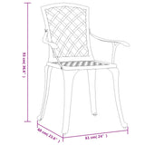 Garden Chair White Cast aluminium Medium Ergonomic Garden Chair 3216321