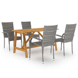 ZNTS 5 Piece Garden Dining Set Grey 3068751