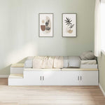 Storage Bed Frame White 244 x 118 x 53.5 cm Engineered wood 3335565