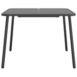 Garden Table Anthracite 100x100x71 cm Steel 362738