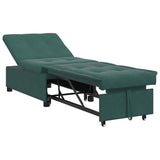 Sofa Bed Dark Green 194 x 67 x 82 cm Velvet 42008596
