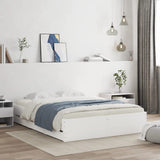 Bed Frame with Drawers without Mattress White 140x200 cm 3207273