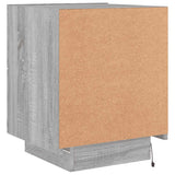 Bedside Cabinets with LED Lights 2 pcs Grey Sonoma Engineered Wood 836746