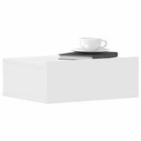 Floating Nightstands 2 pcs White 40x30x15cm Engineered Wood 800307