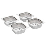 Gastronorm Containers 12 pcs GN 1/6 65 mm Stainless Steel 50906