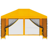 Garden Gazebo with Sidewalls 4 x 3 m Yellow Polyester and Steel 900392