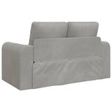 Folding Sofa Bed Light Grey 148 x 71 x 83 cm Velvet 42030509
