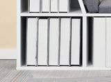 Bookcase Storage Shelf with Cushioned Reading Seat, Bookshelf Storage Cabinet for Study Living Room, T3398P329835