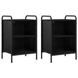 Bedside Cabinet 2 pcs Black Oak 40 x 30 x 60 cm Engineered Wood 8013507