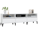 TV Cabinet White 150x30x44.5 cm Engineered Wood 831917