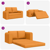 Sofa Bed Dark yellow 148 x 71 x 83 cm Fabric 4106681