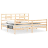 Bed Frame without Mattress 200x200 cm Solid Wood 3194461