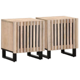 Bedside Cabinets 2 pcs 40x34x46 cm Solid Wood Bleached Mango 377423