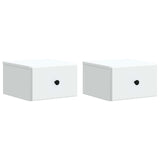 Wall-Mounted Bedside Cabinet 2 pcs White 34.5 x 33 x 20 cm 899106