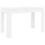 Dining Table White 120x60x76 cm Engineered Wood 800756