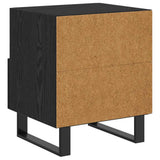 Bedside Cabinet with Drawer 2 pcs Black Oak 40 x 35 x 47.5 cm 882091