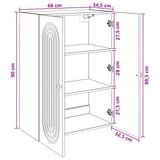 Wall-Mounted Cabinet Old Wood 66 x 34.5 x 90 cm Engineered Wood 898063