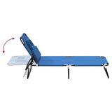 Sun Lounger Blue Oxford fabric, Powder-coated steel Standard 360175