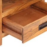 Bedside Table 40x30x60 cm Solid Acacia Wood Honey Finish 289633