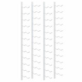 Wall Mounted Wine Rack for 24 Bottles 2 pcs White Iron 340885