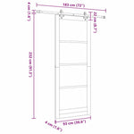 Sliding Door Manual Natural and white 93 x 232 cm 3333574