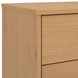 Drawer Cabinet OLDEN Brown Solid Wood Pine 358591