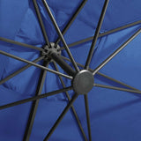 Cantilever Garden Parasol Azure Blue Polyester, Aluminium Large 312349