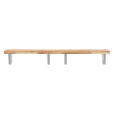 ZNTS Basin Shelf Wall Mounted Steel and Solid Wood Acacia 3302706