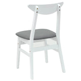 Dining Chairs 2 pcs White 42 x 47.5 x 81 cm Solid Rubber Wood 42020433