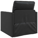 Floor Sofa Bed with Cushion Black 74 x 77 x 81 cm Faux leather 4106635