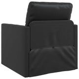 Floor Sofa Bed with Cushion Black 74 x 77 x 81 cm Faux leather 4106635