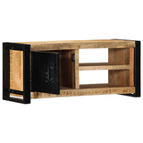 TV Cabinet 80x30x35 cm Solid Rough Wood Mango 4013591