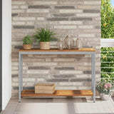 Outdoor Table with Storage Natural and Grey 110 x 35 x 75 cm 4010609