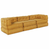 Modular Sofa 3 pcs Yellow Fabric 3315082