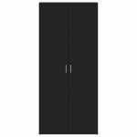 Shoe Cabinet with Door Black 80 x 39 x 180 cm Engineered wood 3333867