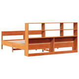 Bookcase Bed without Mattress Wax Brown 200x200cm Solid Wood Pine 3322977