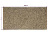 Area Rugs Natural and Black 240 x 340 cm Jute 42010632