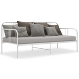 Sofa Bed Frame White Metal Single 324750