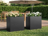 Garden Planter 2 pcs Black 40 x 20 x 40 cm Cold-rolled Steel 8005401