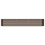 Garden Raised Bed Galvanised Steel 224x40x36 cm Brown 318875