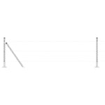 Fence Post Other 52 pcs Silver 3.2 x 3.2 x 50 cm Steel 3350254