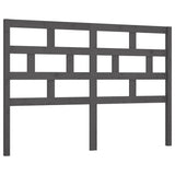 Bed Headboard Grey 126x4x100 cm Solid Wood Pine 814186