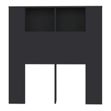 Headboard Cabinet Black Engineered wood Headboard Cabinet 811908