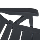 Reclining Garden Chairs 6 pcs Plastic Anthracite 275072