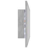 LED Bathroom Mirror Concrete Grey 80x8.5x37 cm Acrylic 804928