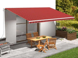 Awning Top Sunshade Canvas Orange and Brown 5x3 m 145726