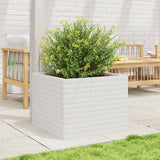 Garden Planter White 60x60x45.5 cm Solid Wood Pine 847249