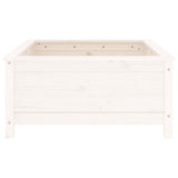 Garden Planter White 82.5x82.5x39 cm Solid Wood Pine 825297