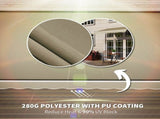 2.5x2 m Manual Retractable Awning-Beige Canopy/White Frame T3398P314125