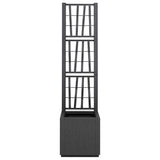 Garden Planter Anthracite 36 x 36 x 140 cm Polypropylene 42006500